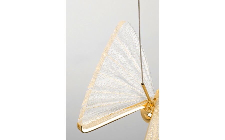 Lampa wisząca BUTTERFLY DISC 5 złota