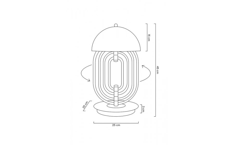 MOOSEE lampa stołowa BOTTEGA złota / biała