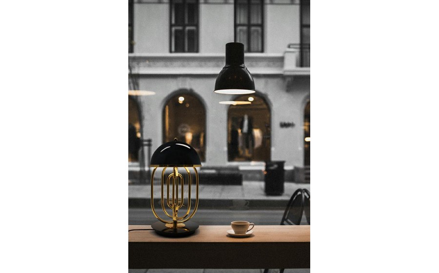 MOOSEE lampa stołowa BOTTEGA złota / czarna