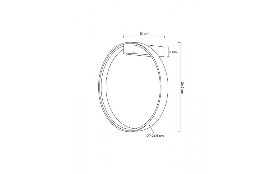 MOOSEE lampa ścienna CIRCLE WALL czarna