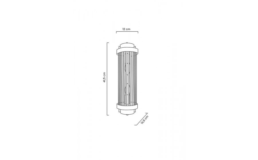 MOOSEE lampa ścienna COLUMN 40 srebrna