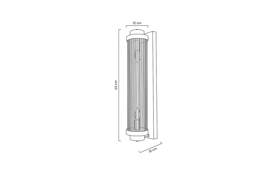 MOOSEE lampa ścienna COLUMN 60 srebrna