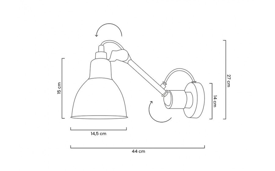 MOOSEE lampa ścienna FRANK czarna