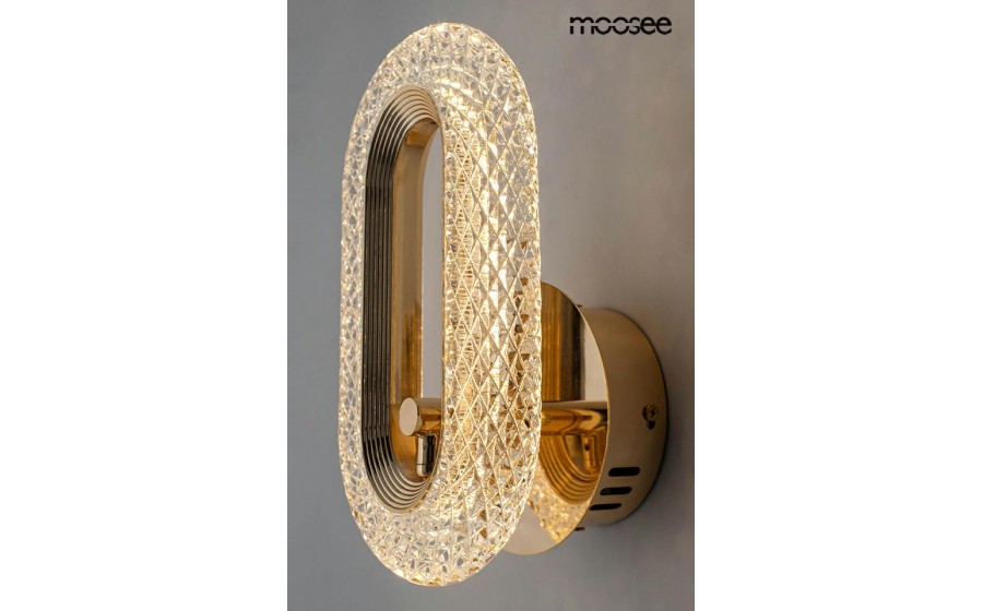 MOOSEE lampa ścienna JEWEL złota