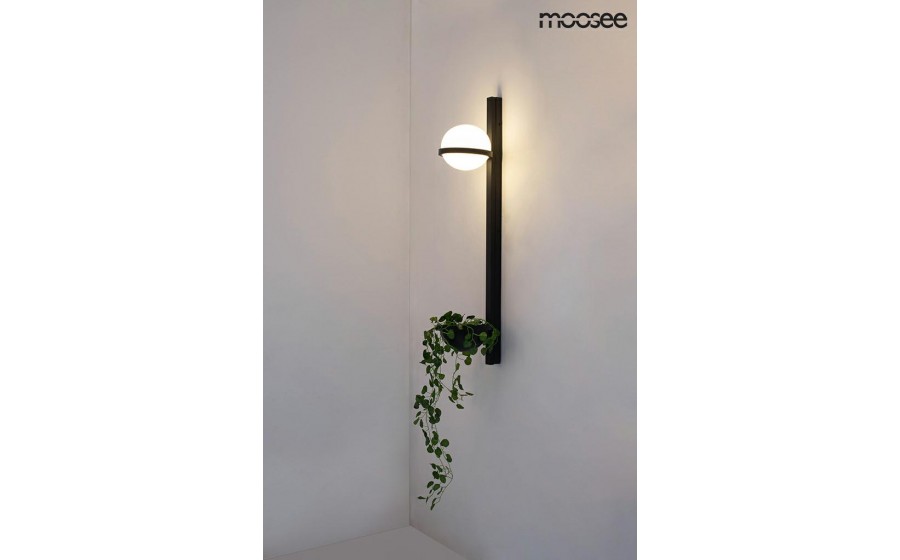 MOOSEE lampa ścienna PLANT WALL czarna