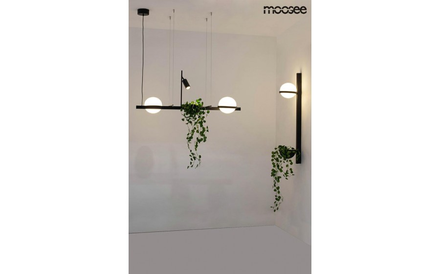 MOOSEE lampa ścienna PLANT WALL czarna