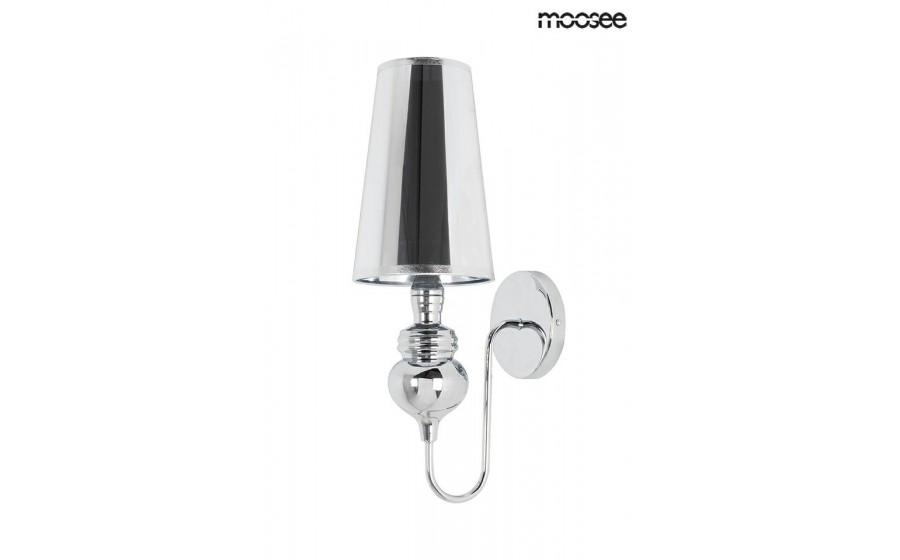 MOOSEE lampa ścienna QUEEN 15 srebrna