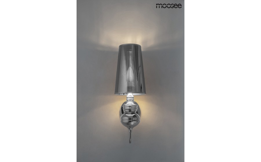 MOOSEE lampa ścienna QUEEN 15 srebrna