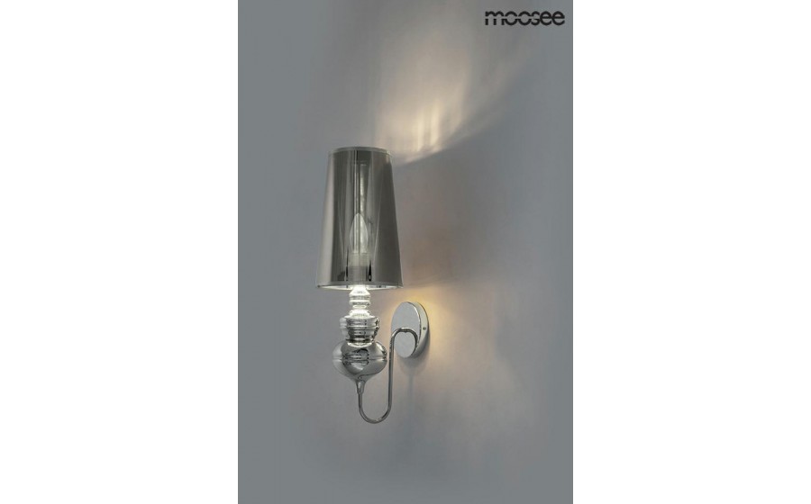 MOOSEE lampa ścienna QUEEN 15 srebrna