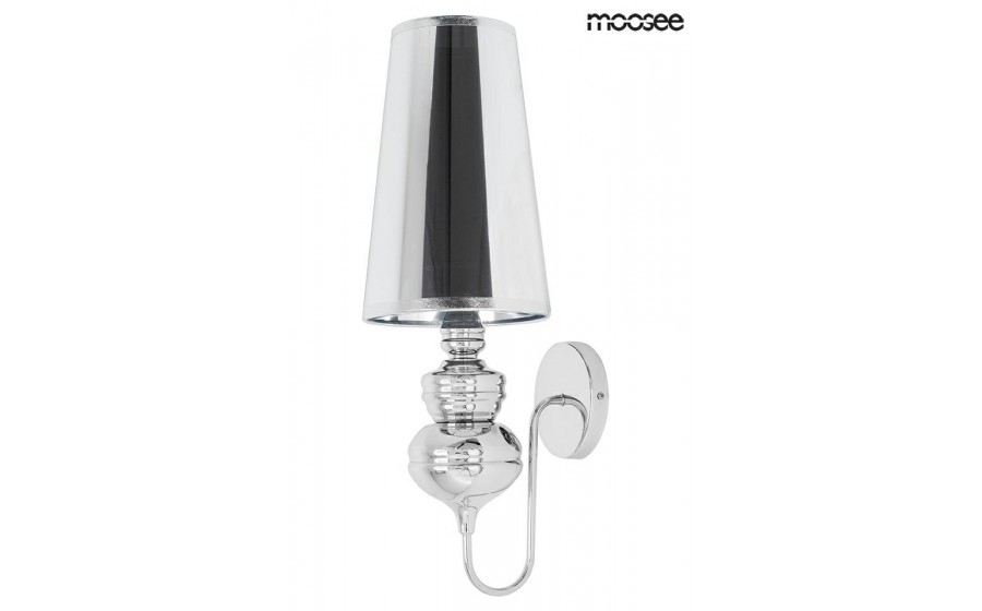 MOOSEE lampa ścienna QUEEN 20 srebrna