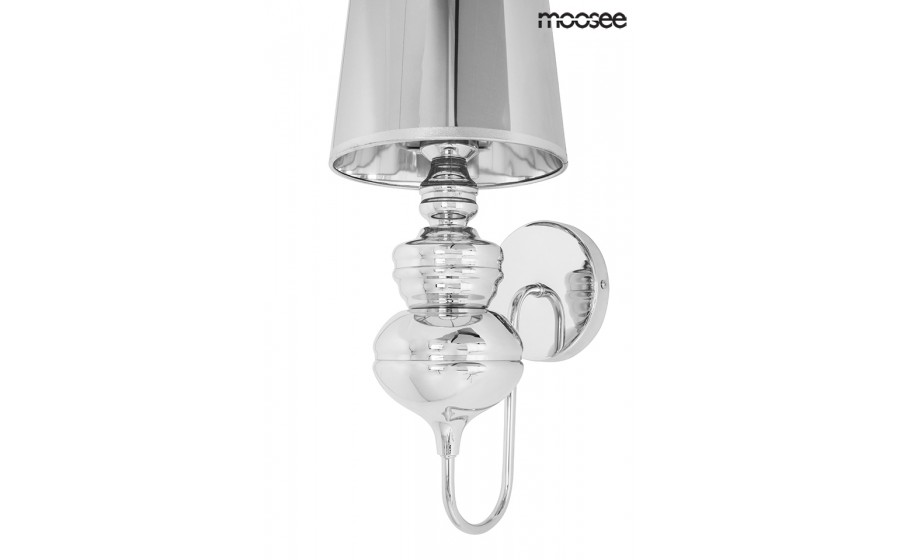 MOOSEE lampa ścienna QUEEN 20 srebrna