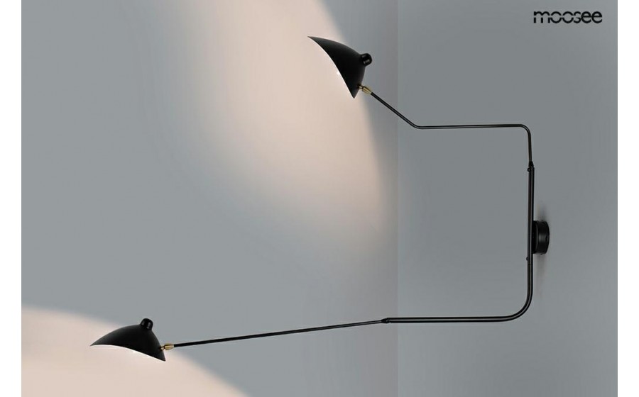 MOOSEE lampa ścienna RAVEN 2 - aluminium, stal węglowa