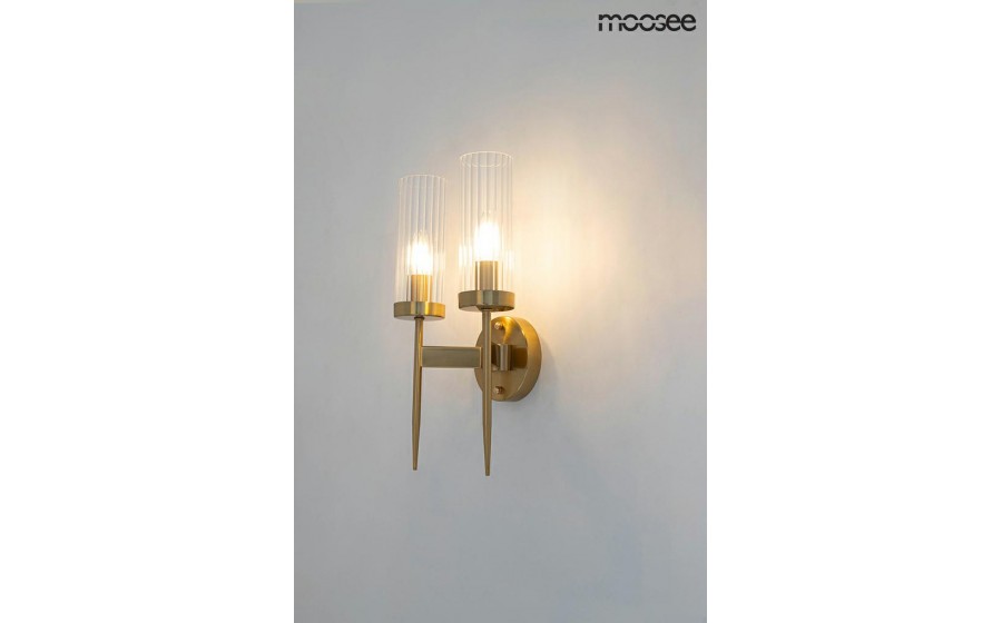 MOOSEE lampa ścienna TORCH TWIN złota