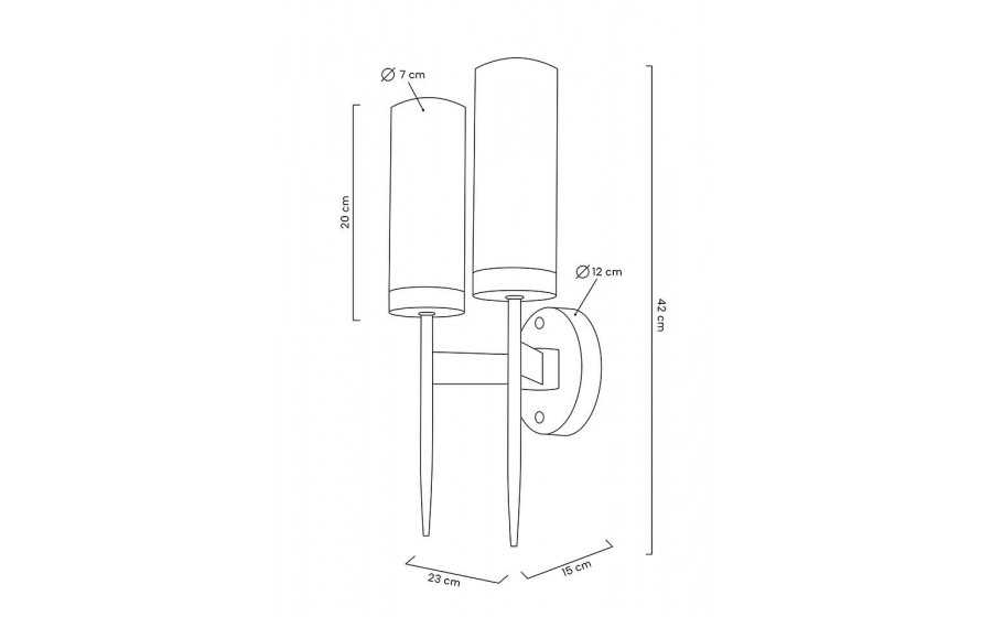 MOOSEE lampa ścienna TORCH TWIN złota