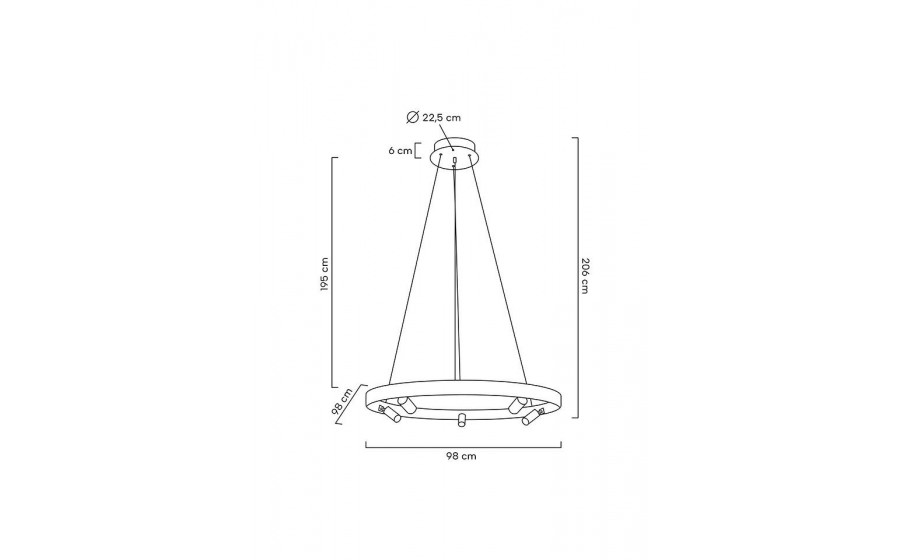 MOOSEE lampa wisząca CIRCLE SPOT 98 GOLD złota