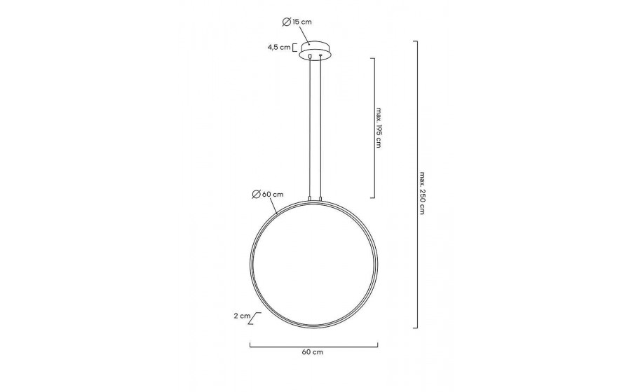 MOOSEE lampa wisząca CIRCULO 60 czarna