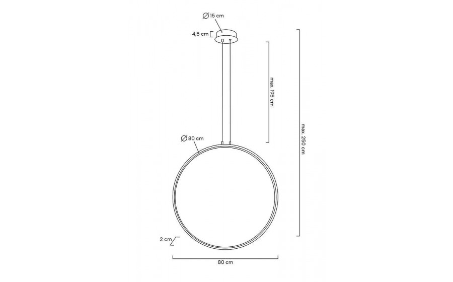 MOOSEE lampa wisząca CIRCULO 80 czarna