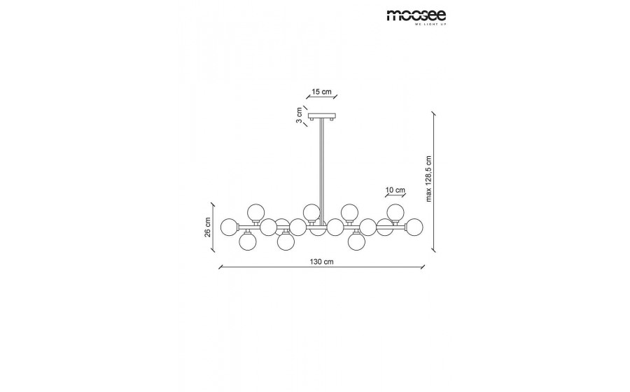 MOOSEE lampa wisząca COSMO LEVEL M - czarna, złota