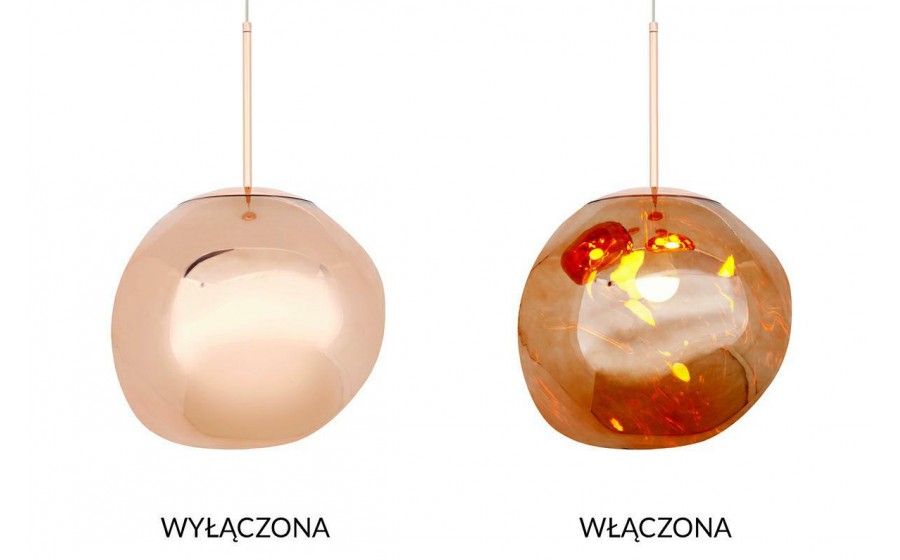 Lampa wisząca FUSION 30 miedziana - akryl