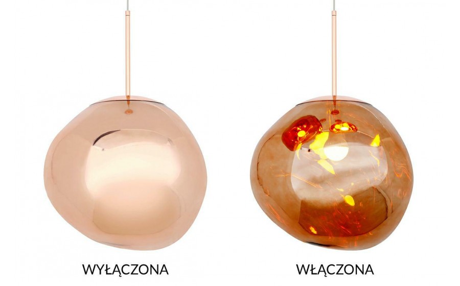 Lampa wisząca FUSION 40 miedziana - akryl