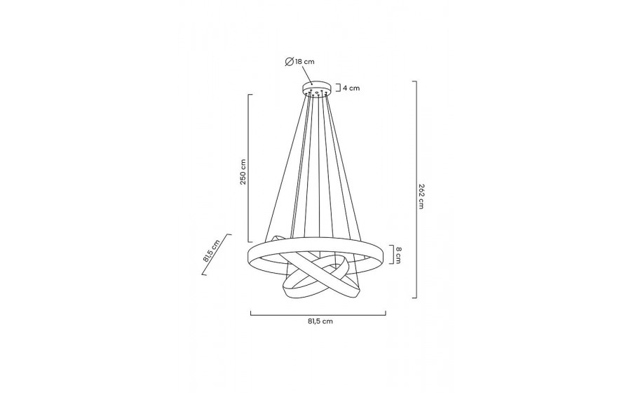 MOOSEE lampa wisząca LIBERTY TRIPLES złota