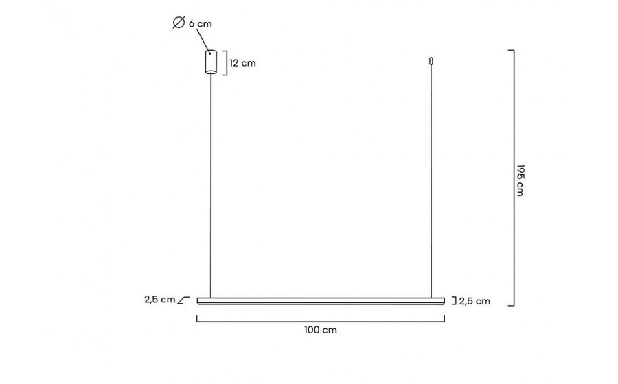 Lampa wisząca LINUS 100 złota