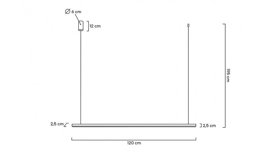 Lampa wisząca LINUS 120 złota