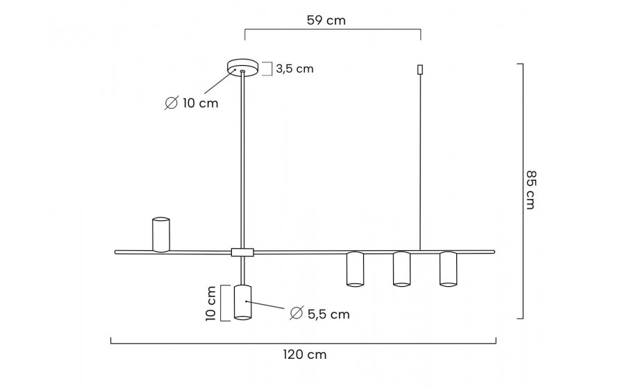 MOOSEE lampa wisząca MODERNO czarna