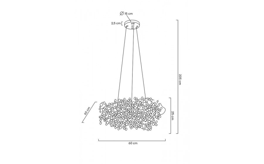 MOOSEE lampa wisząca MONETE 60 chrom