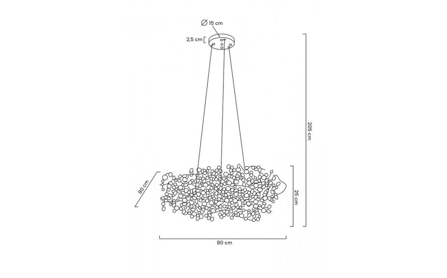 MOOSEE lampa wisząca MONETE 80 chrom