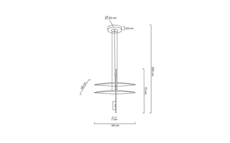 MOOSEE lampa wisząca PARROT 68 złota