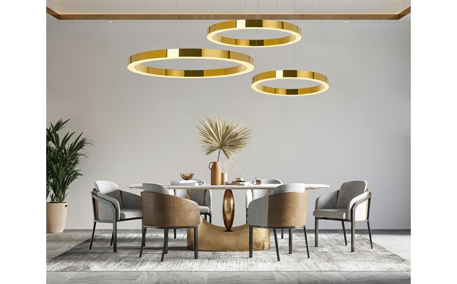 MOOSEE lampa wisząca RING LUXURY 110 złota - LED, chromowane złoto