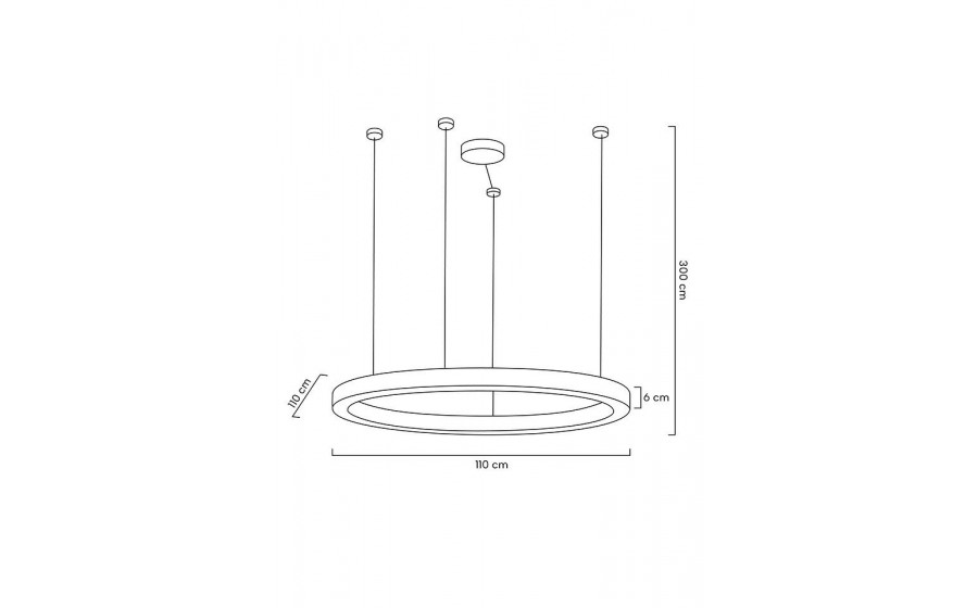 MOOSEE lampa wisząca RING LUXURY 110 złota - LED, chromowane złoto