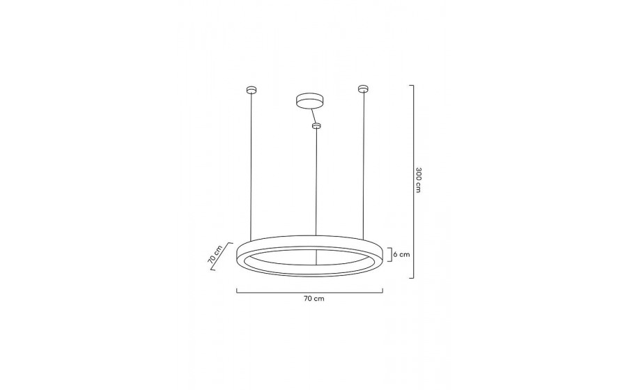 MOOSEE lampa wisząca RING LUXURY 70  złota