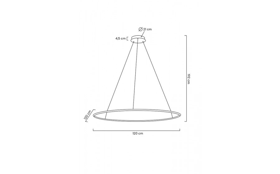 MOOSEE lampa wisząca RING SLIM 120 złota