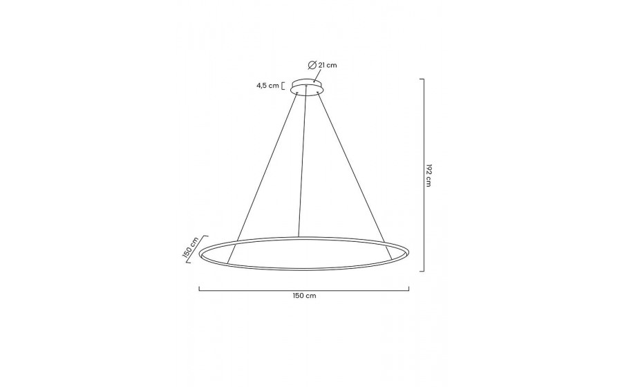 MOOSEE lampa wisząca RING SLIM 150 złota