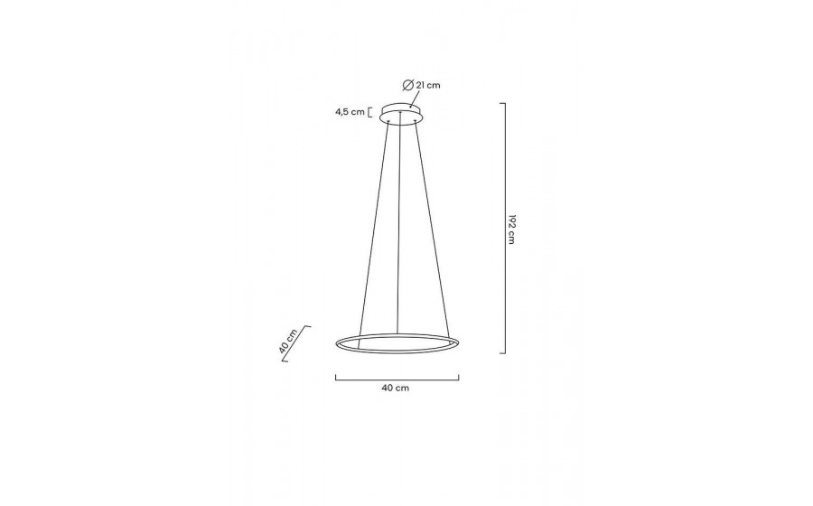 MOOSEE lampa wisząca RING SLIM 40 złota