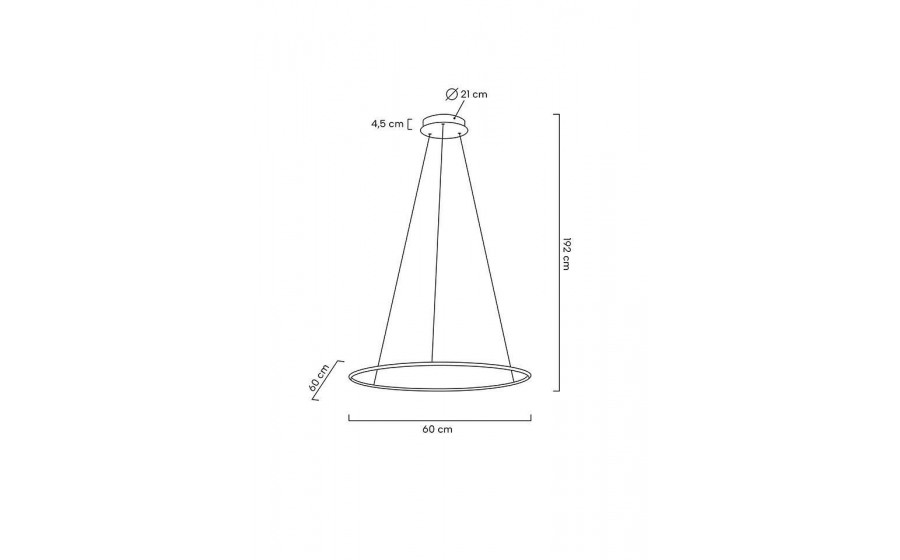 MOOSEE lampa wisząca RING SLIM 60 złota