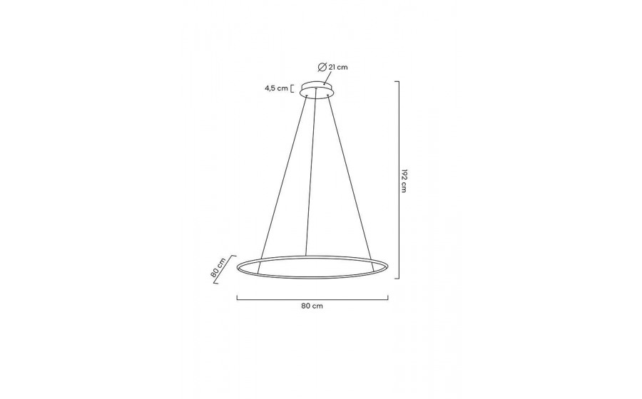 MOOSEE lampa wisząca RING SLIM 80 złota