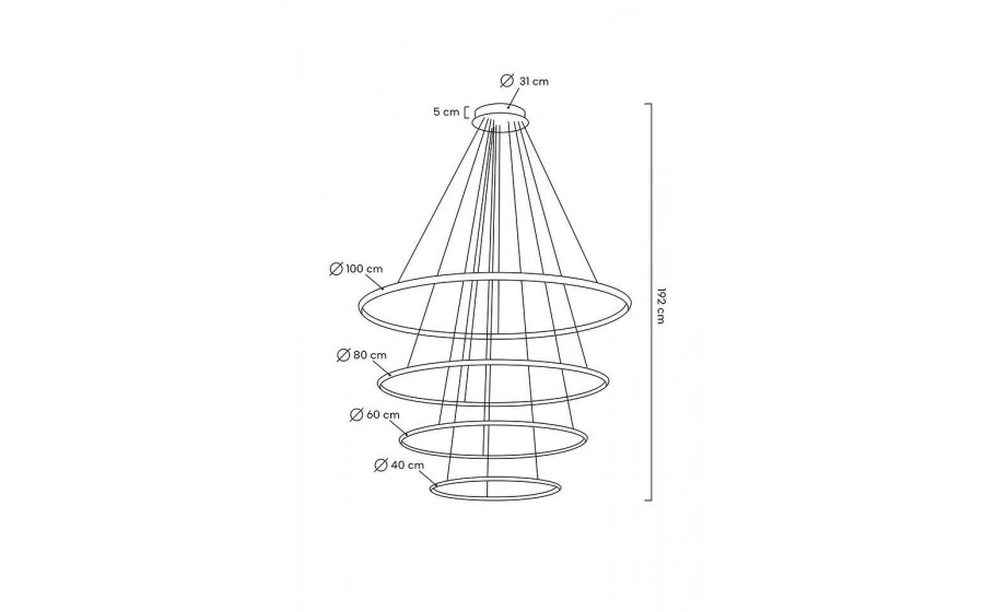 MOOSEE lampa wisząca RING SLIM M złota