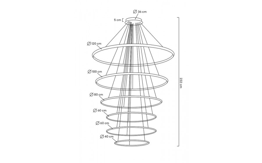 MOOSEE lampa wisząca RING SLIM XL złota