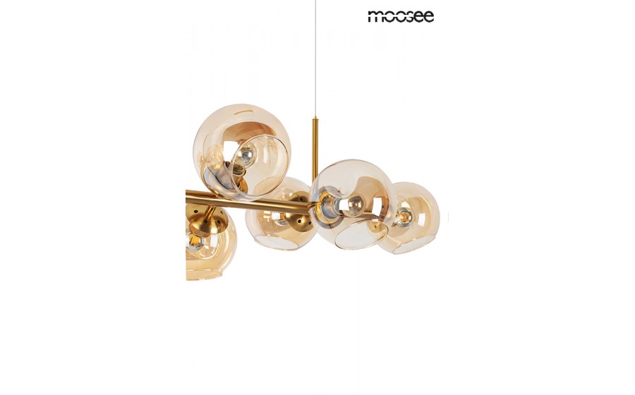 MOOSEE lampa wisząca ROMEO GOLD złota / bursztynowa