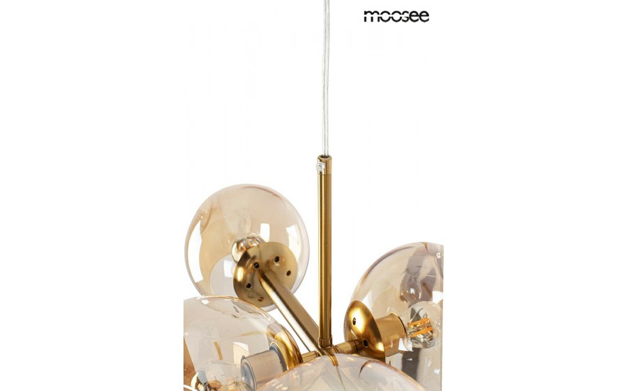 MOOSEE lampa wisząca ROMEO GOLD złota / bursztynowa