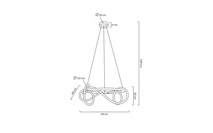 MOOSEE lampa wisząca SERPIENTE 60 złota