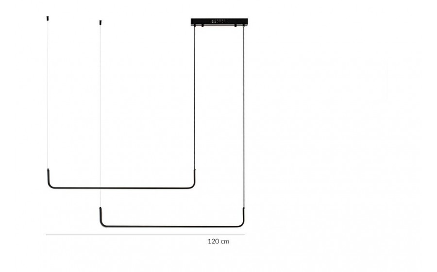 MOOSEE lampa wisząca SHAPE DUO 120 czarna