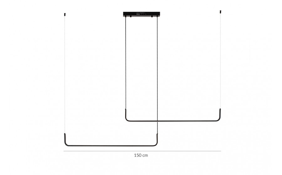 MOOSEE lampa wisząca SHAPE DUO 120 czarna