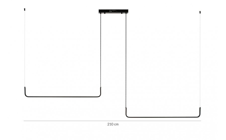 MOOSEE lampa wisząca SHAPE DUO 120 czarna