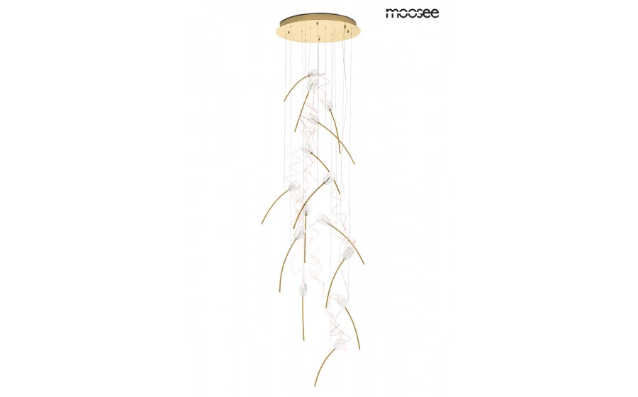 MOOSEE lampa wisząca TULIPPE 14 DISC złota