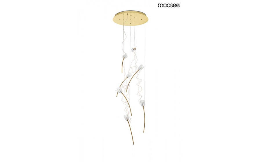 MOOSEE lampa wisząca TULIPPE 7 DISC złota