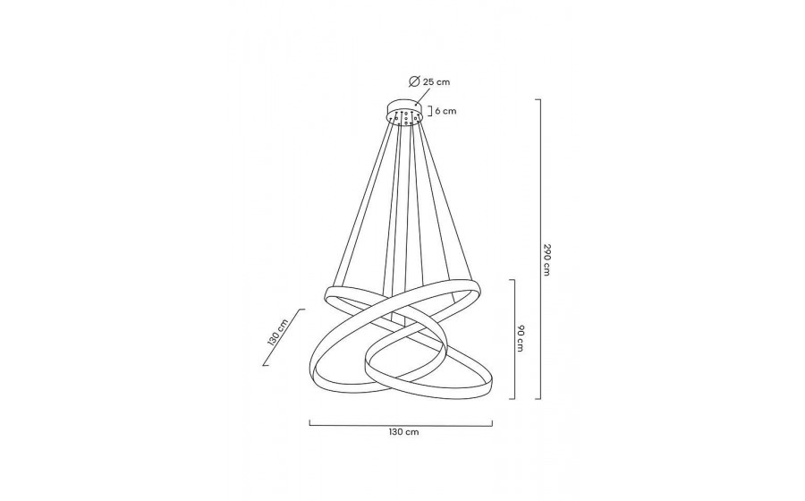 MOOSEE lampa wisząca WAVE 130 chrom